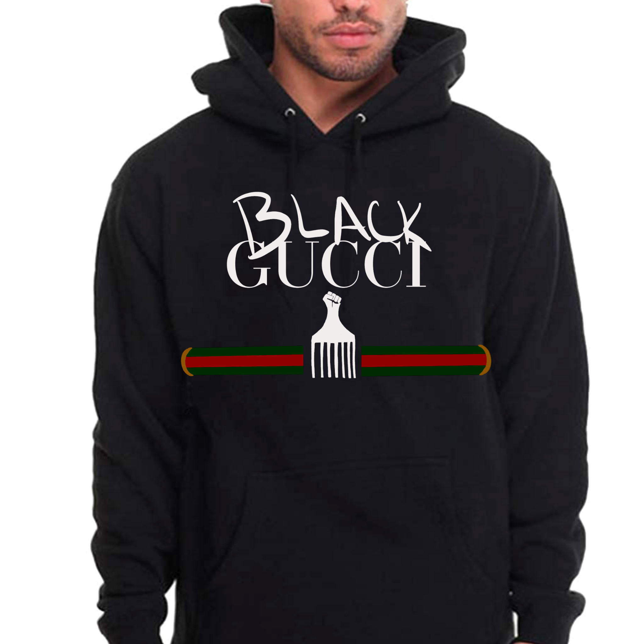 Black gucci hoodie sales